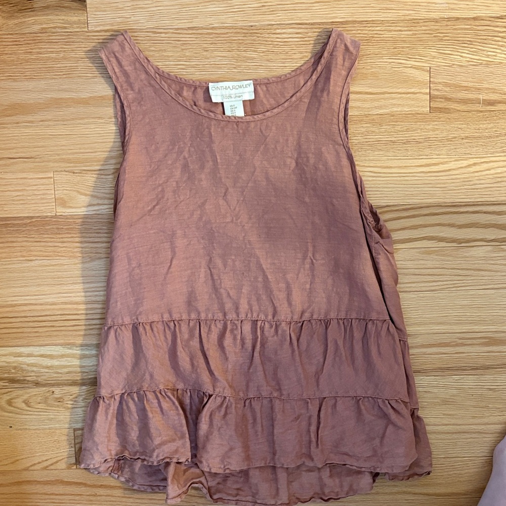 Cynthia Rowley Dusty Rose Layered Tank Top